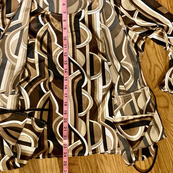 Elementz Brown Ruffle Top - Picture 8 of 9